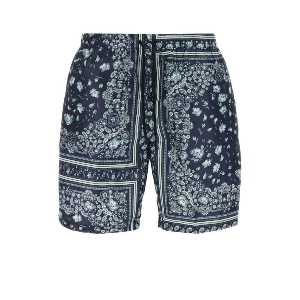FENDI Men's Beachwear Silk Jacquard Swim Shorts Men PRINTED
